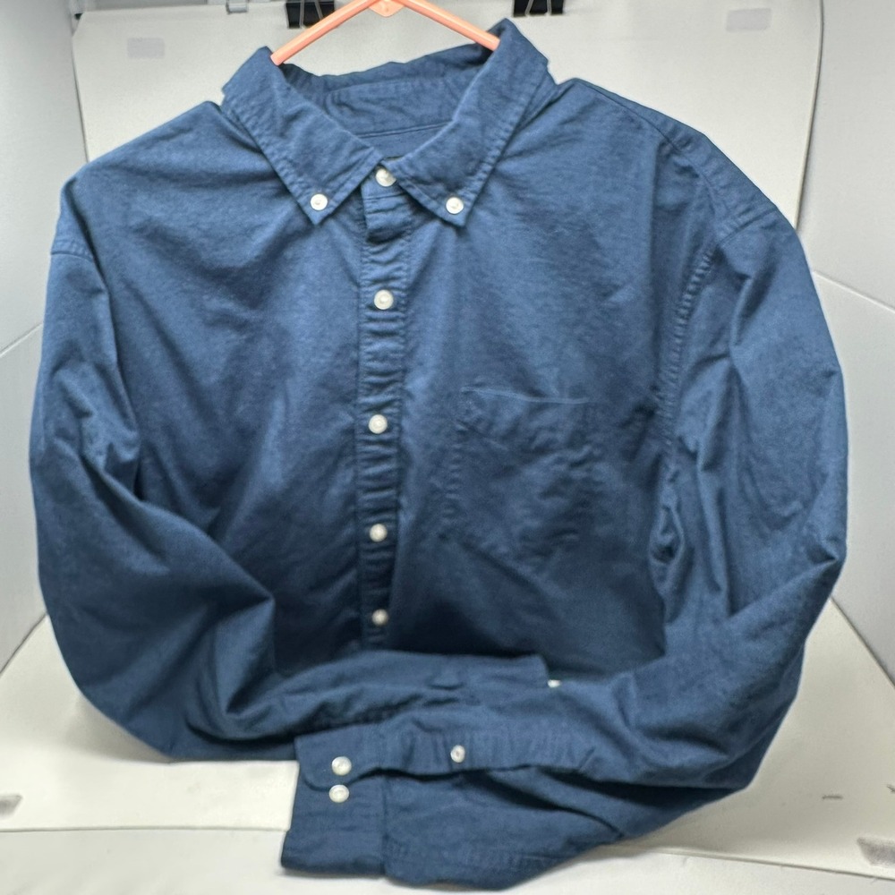 Bonobos Button Down Shirt Men XXL Blue Standard Fit Cotton Long Sleeve